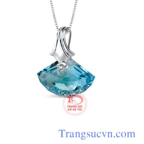 Mặt dây chuyền vàng trắng topaz mat_day_truyen_vang_trang_topaz ;Mặt dây chuyền vàng trắng topaz