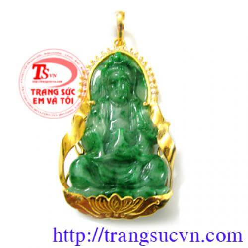 phat_quan_am_Jadeite_vang_999 , Phật quan âm Jadeite vàng 999