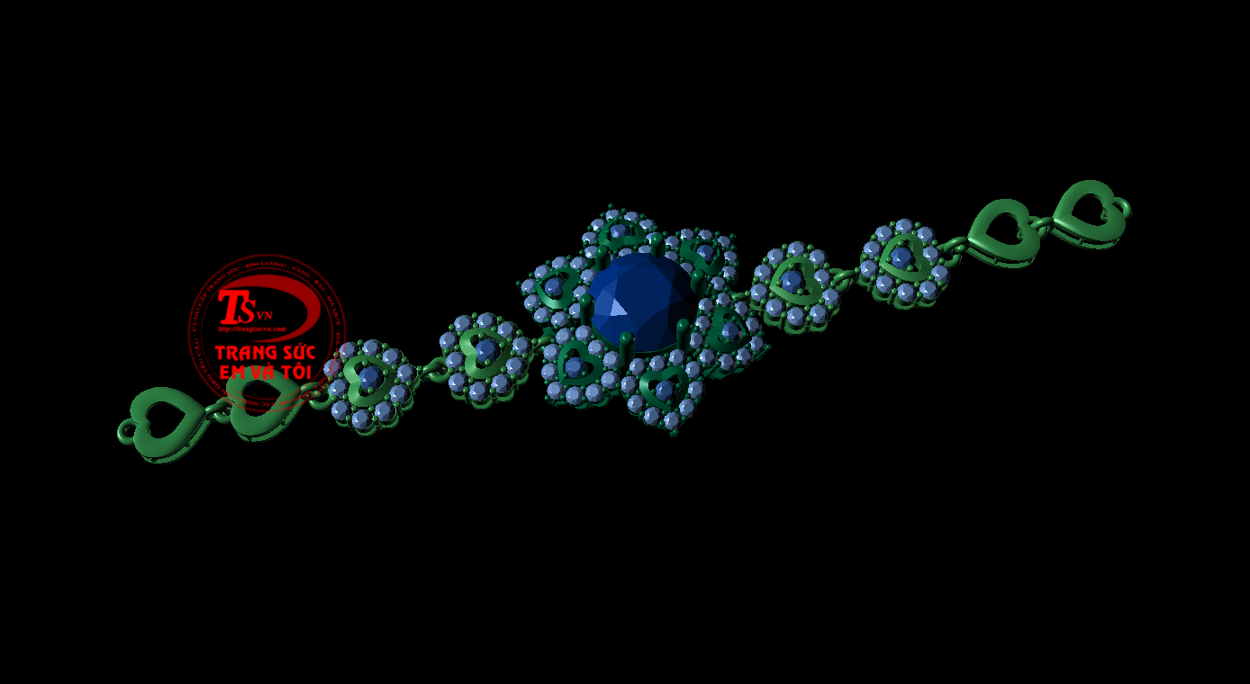 Thietketrangsuc Lắc tay, Thiết kế lắc tay theo yêu cầu. vàng tây gắn đá quý và kim cương