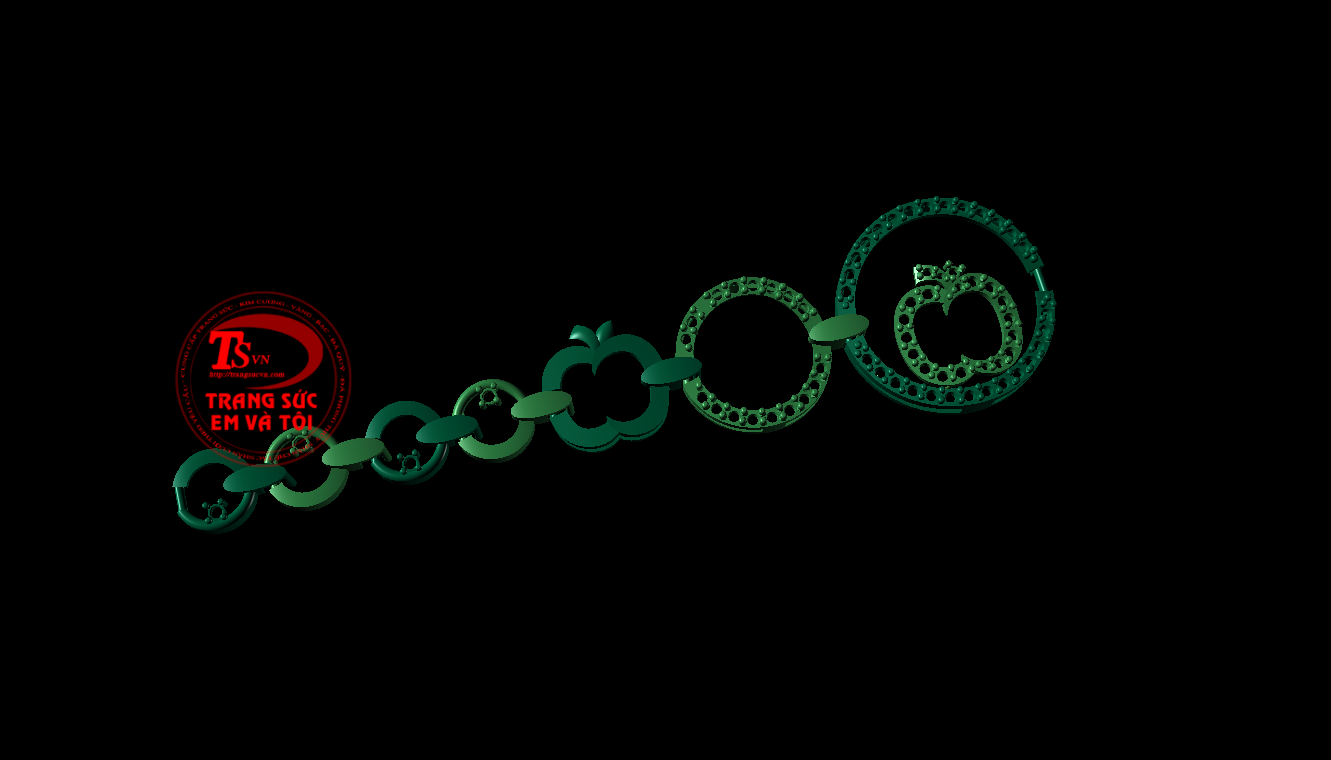 Thietketrangsuc Lắc tay, Thiết kế lắc tay theo yêu cầu. vàng tây gắn đá quý và kim cương