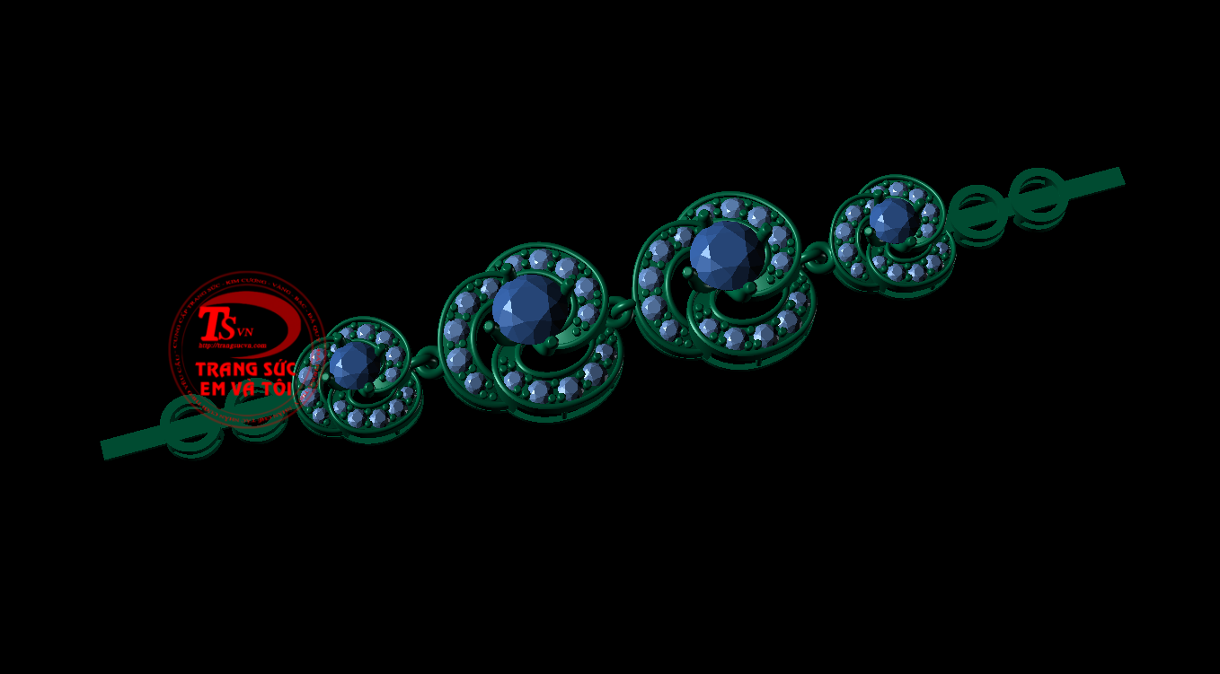 Thietketrangsuc Lắc tay, Thiết kế lắc tay theo yêu cầu. vàng tây gắn đá quý và kim cương