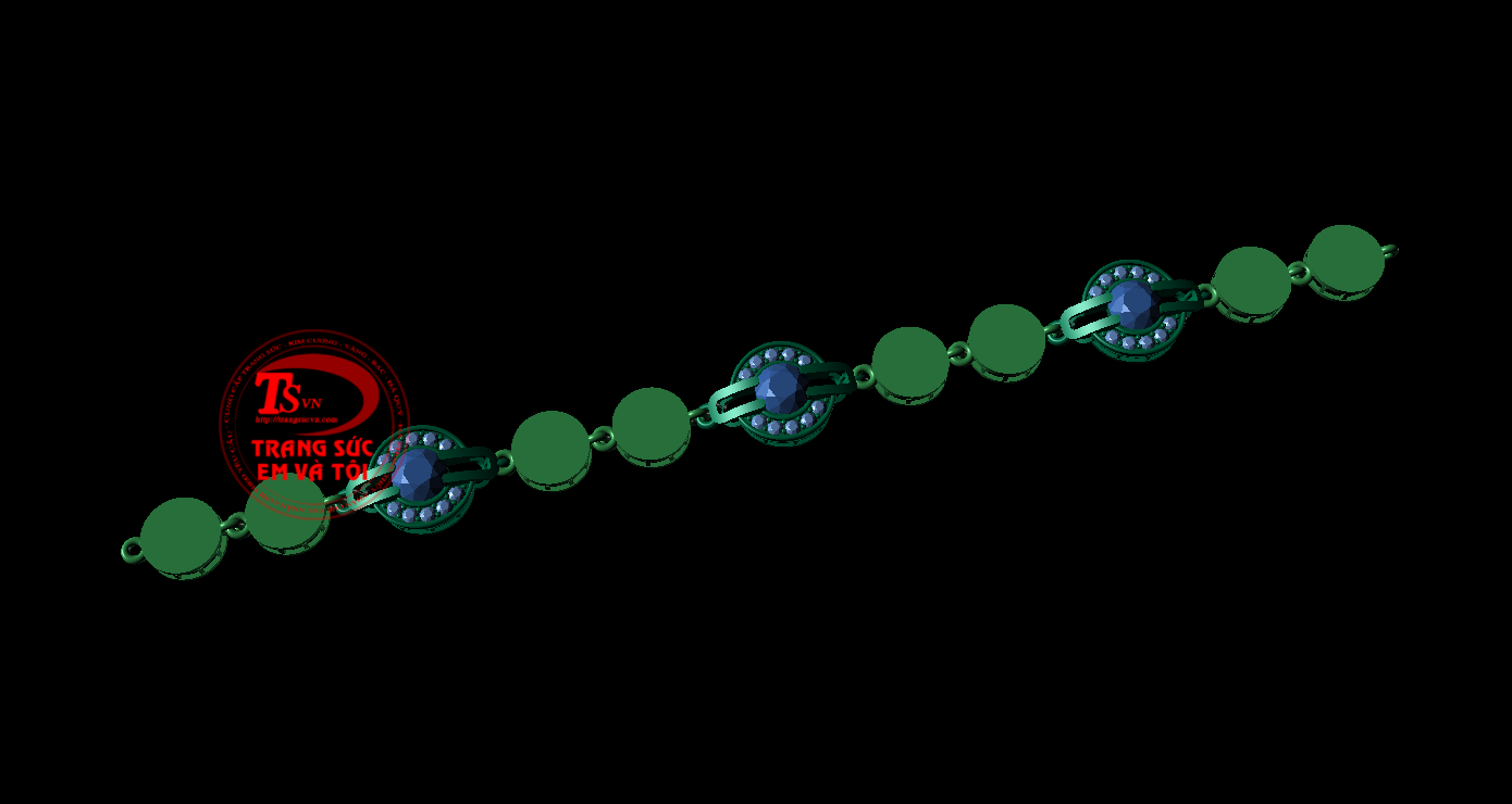 Thietketrangsuc Lắc tay, Thiết kế lắc tay theo yêu cầu. vàng tây gắn đá quý và kim cương