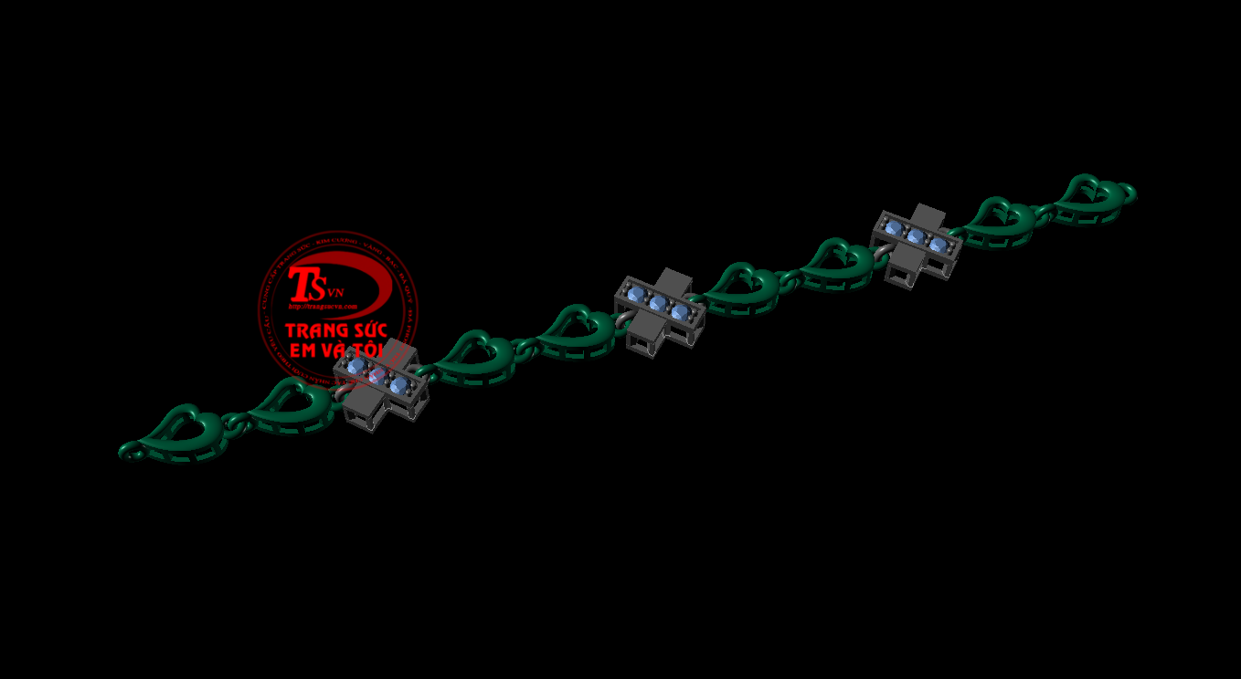 Thietketrangsuc Lắc tay, Thiết kế lắc tay theo yêu cầu. vàng tây gắn đá quý và kim cương