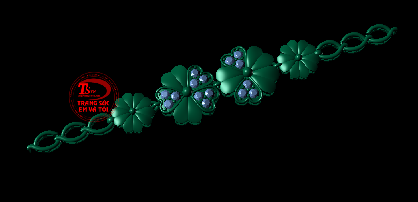 Thietketrangsuc Lắc tay, Thiết kế lắc tay theo yêu cầu. vàng tây gắn đá quý và kim cương