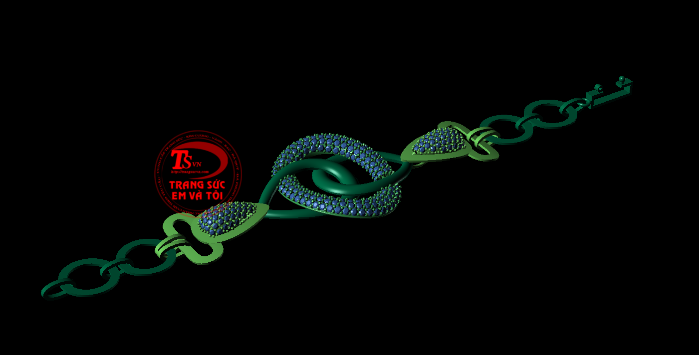 Thietketrangsuc Lắc tay, Thiết kế lắc tay theo yêu cầu. vàng tây gắn đá quý và kim cương