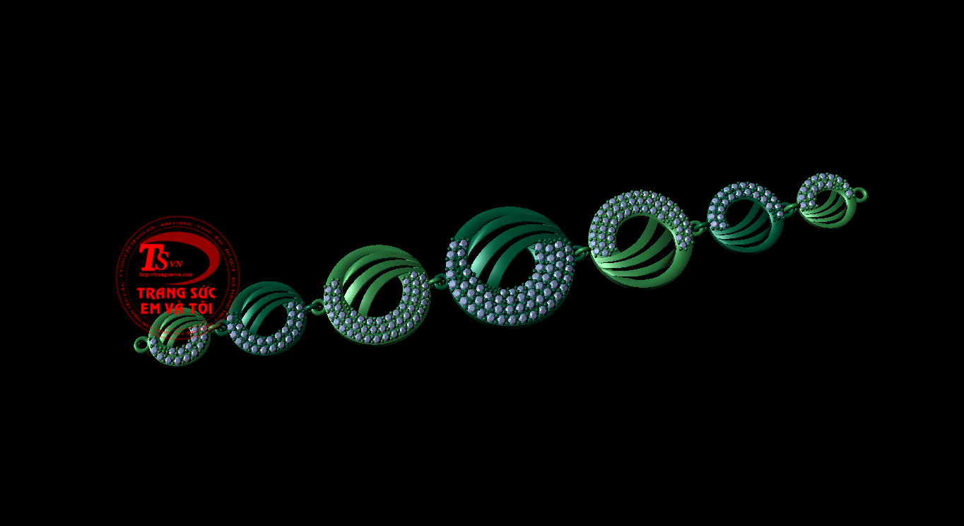 Thietketrangsuc Lắc tay, Thiết kế lắc tay theo yêu cầu. vàng tây gắn đá quý và kim cương