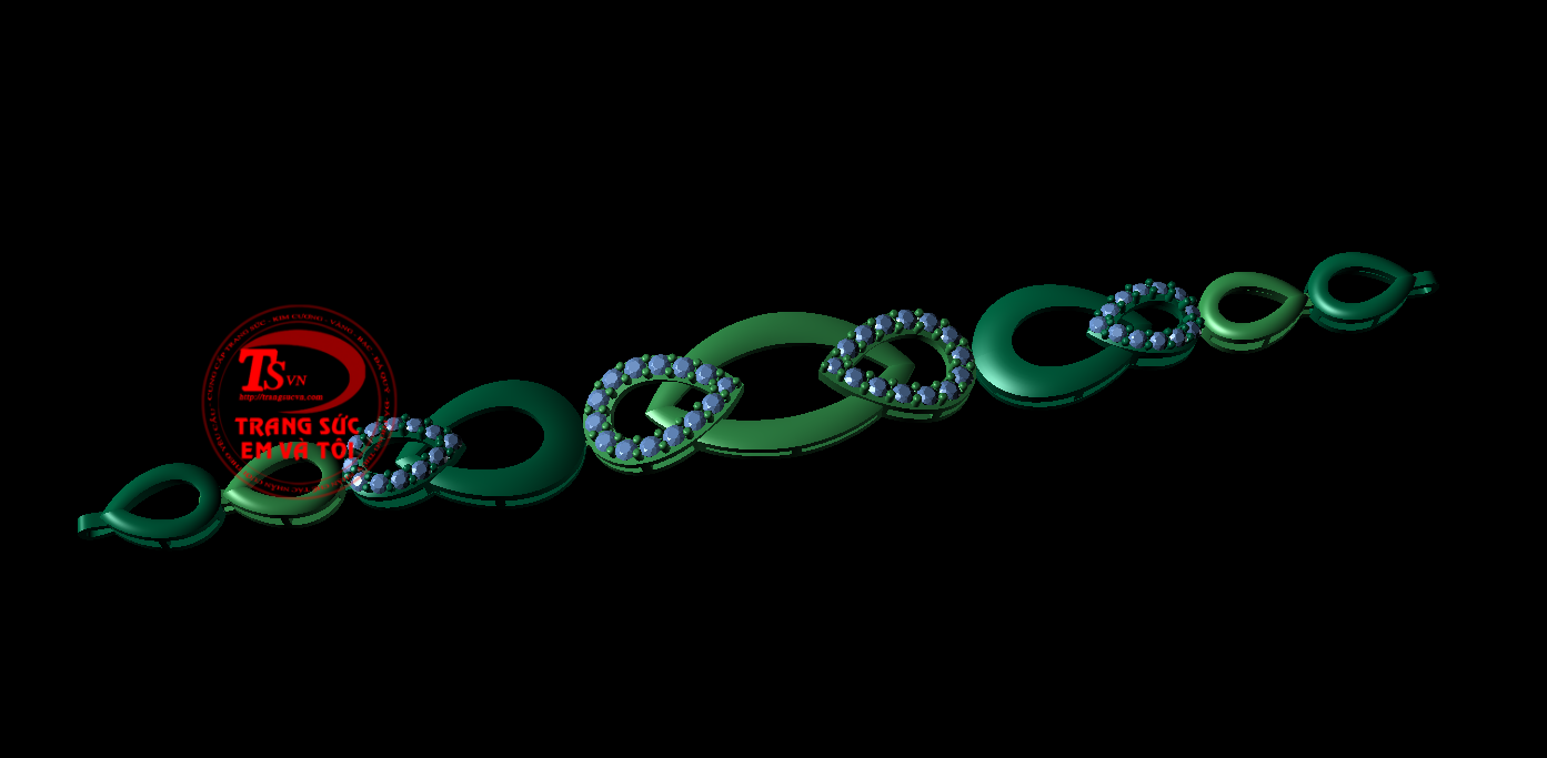 Thietketrangsuc Lắc tay, Thiết kế lắc tay theo yêu cầu. vàng tây gắn đá quý và kim cương