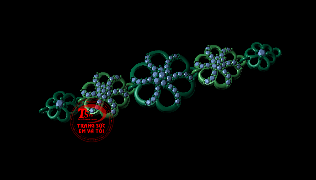Thietketrangsuc Lắc tay, Thiết kế lắc tay theo yêu cầu. vàng tây gắn đá quý và kim cương