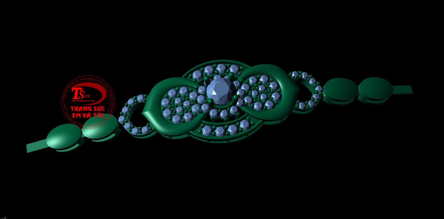 Thietketrangsuc Lắc tay, Thiết kế lắc tay theo yêu cầu. vàng tây gắn đá quý và kim cương