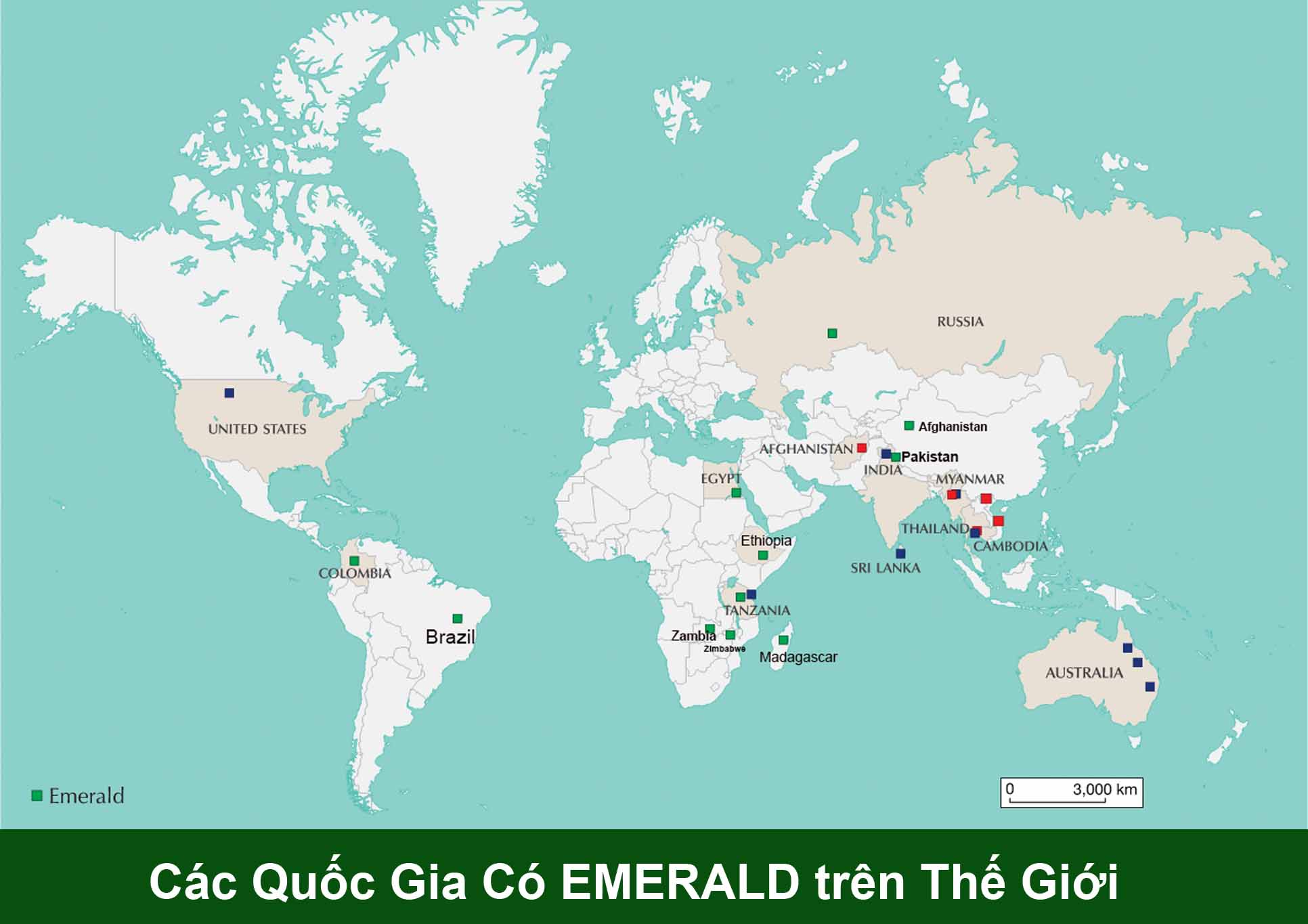Mỏ Emerald trên thế giới
