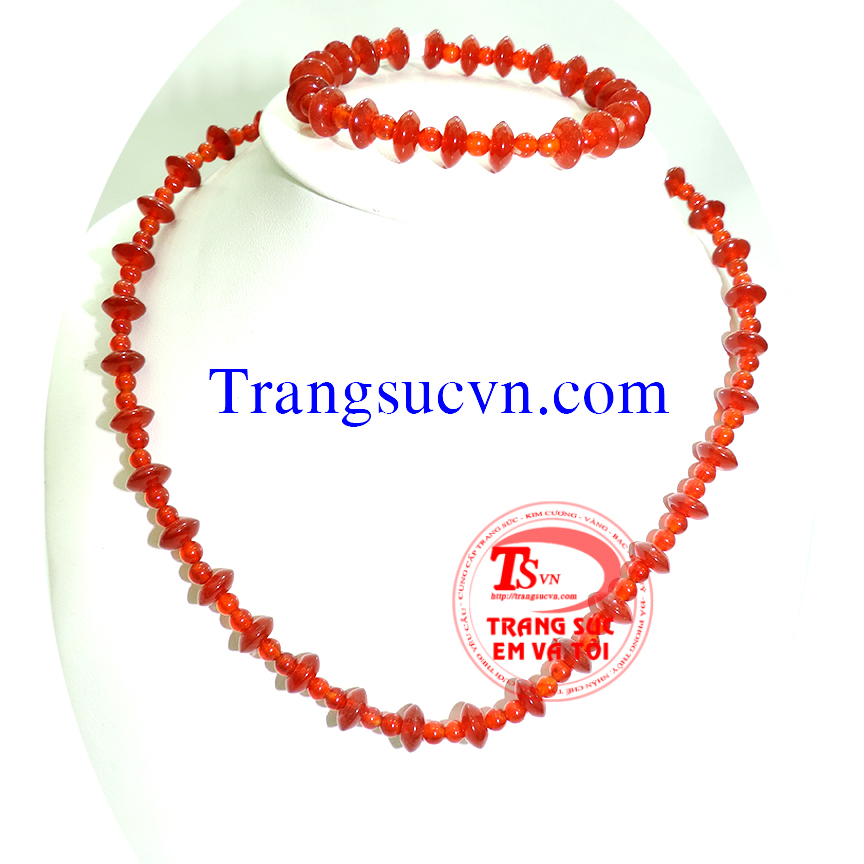  Hình ảnh: Bộ trang sức mã não đỏ