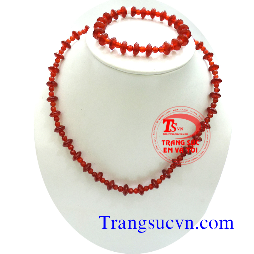  Hình ảnh: Bộ trang sức mã não đỏ