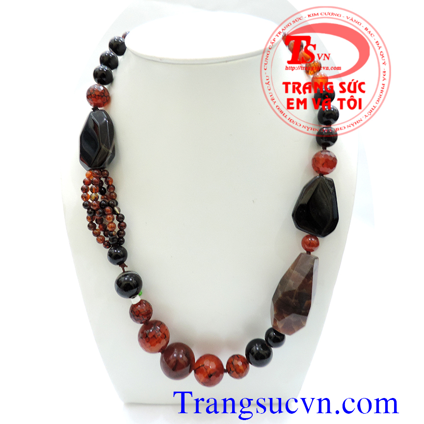 Vòng cổ đá mão não thiên nhiên