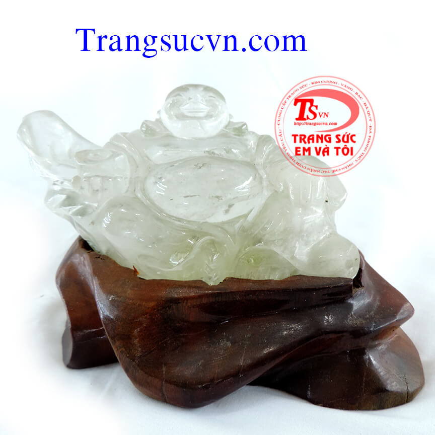 Phật Di lặc thạch anh trắng, phat di lac thach anh trang