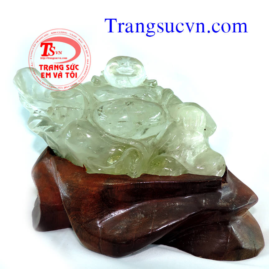 Phật Di lặc thạch anh trắng, phat di lac thach anh trang