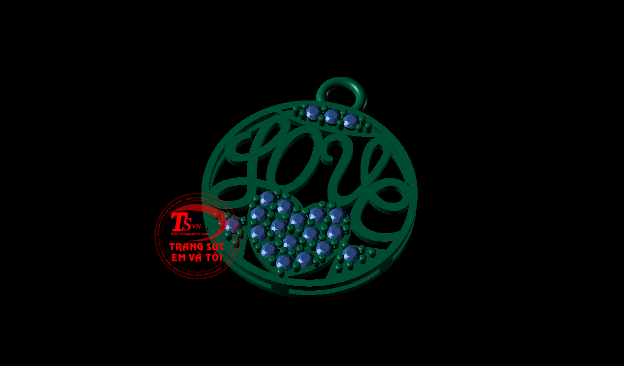 mặt dây chuyền nữ, thiết kế trang sức, theo yêu cầu, Mặt dây chuyền 3d