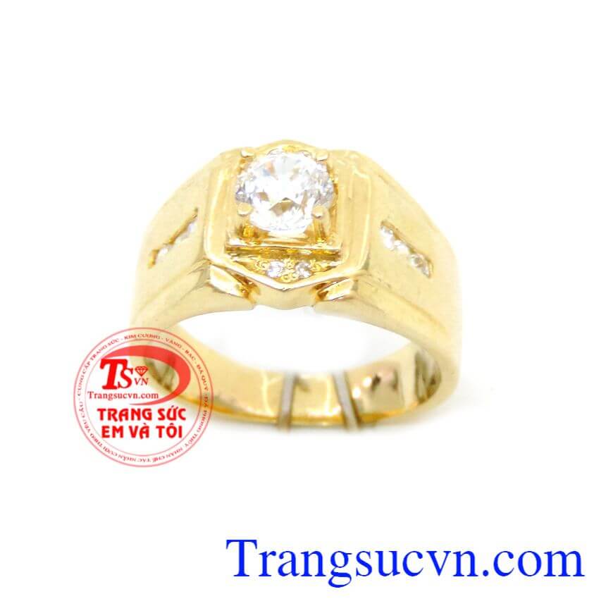 Nhẫn nam 18k thời trang, nhẫn nam đẹp, nhẫn nam vàng tây