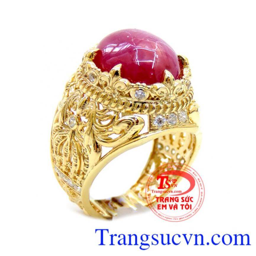 Nhẫn nam Ruby hoàng cung, Nhẫn nam đẹp, nhẫn nam Ruby cao cấp