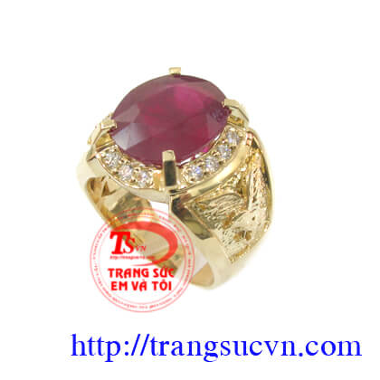 Hình ảnh: Nhẫn nam ruby, nhẫn nam vàng tây, nhẫn nam đại bàng, nhẫn nam đẹp, https://trangsucvn.com