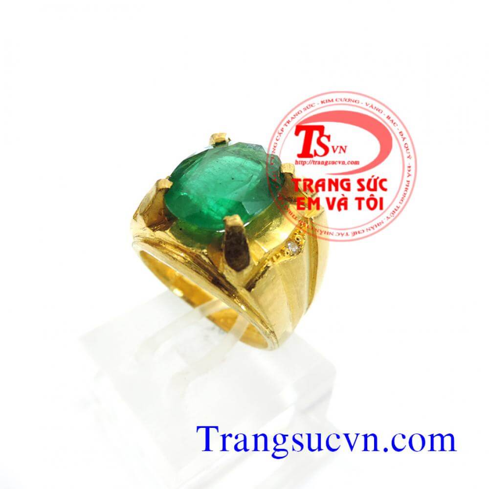 Nhẫn nam emerald vàng ta	, Nhẫn nam emerald