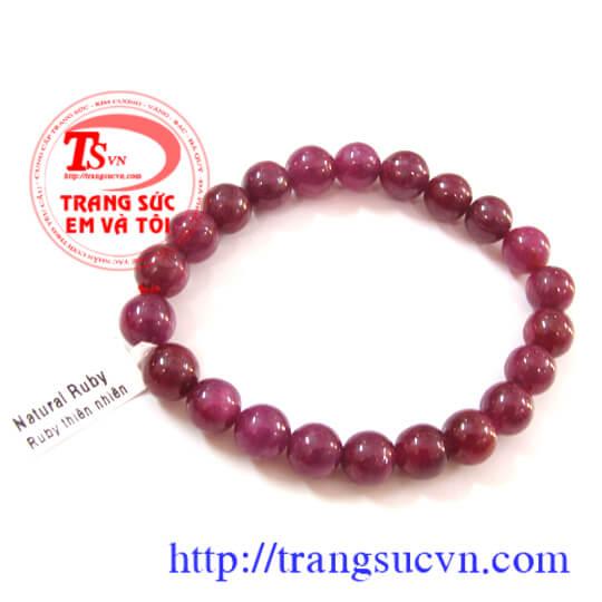 Lắc ruby thiên nhiên