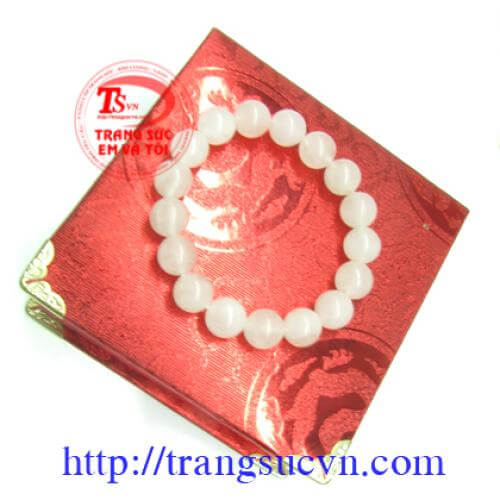 Vòng tay, Thạch anh hồng. Vòng tay hạt thạch anh hồng