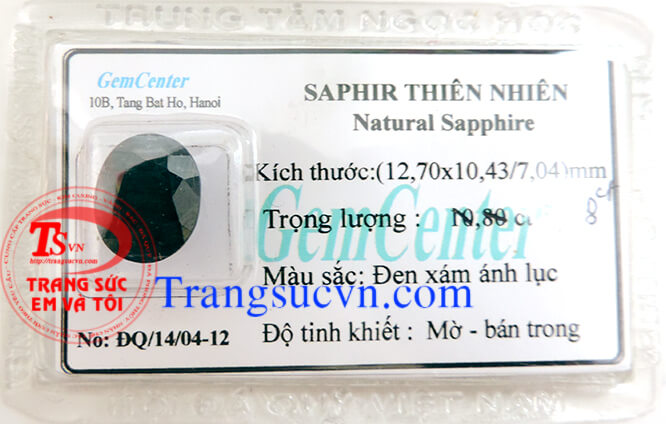Sapphire tự nhiên đen đẹp