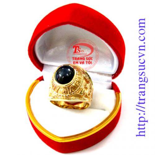 Nhẫn vàng 18k gắn saphire Nhẫn vàng 18k gắn saphire