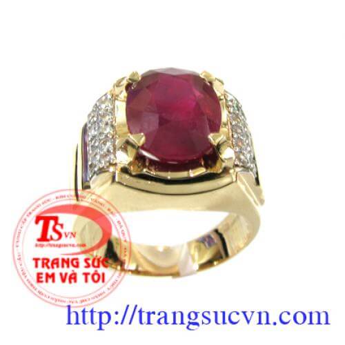 nhan nam vang,nhẫn nam vàng, Nhẫn nam theo mệnh, nhan nam theo menh, vàng tây 18k, gắn đá quý ruby, sapphire, toapz, nhẫn nam vàng tây