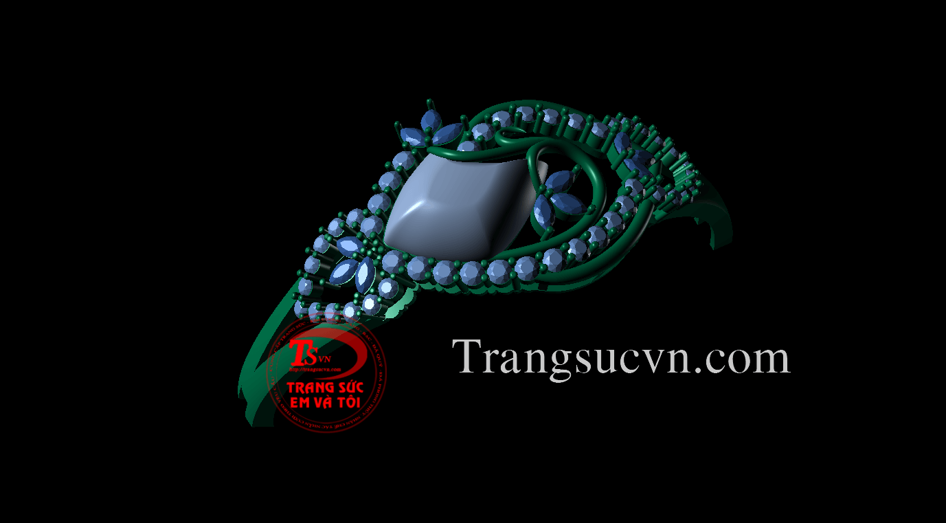 Vòng tay vàng gắn đá, vong tay theo yeu cau 3D