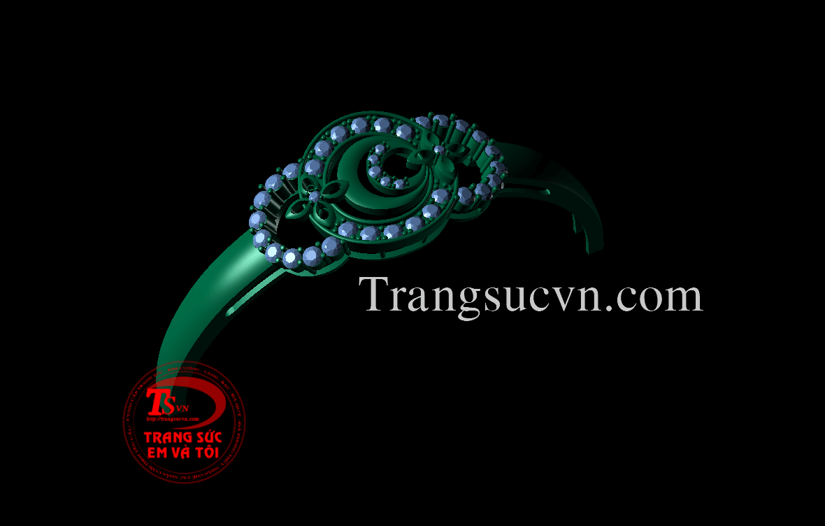 Vòng tay vàng gắn đá, vong tay theo yeu cau 3D