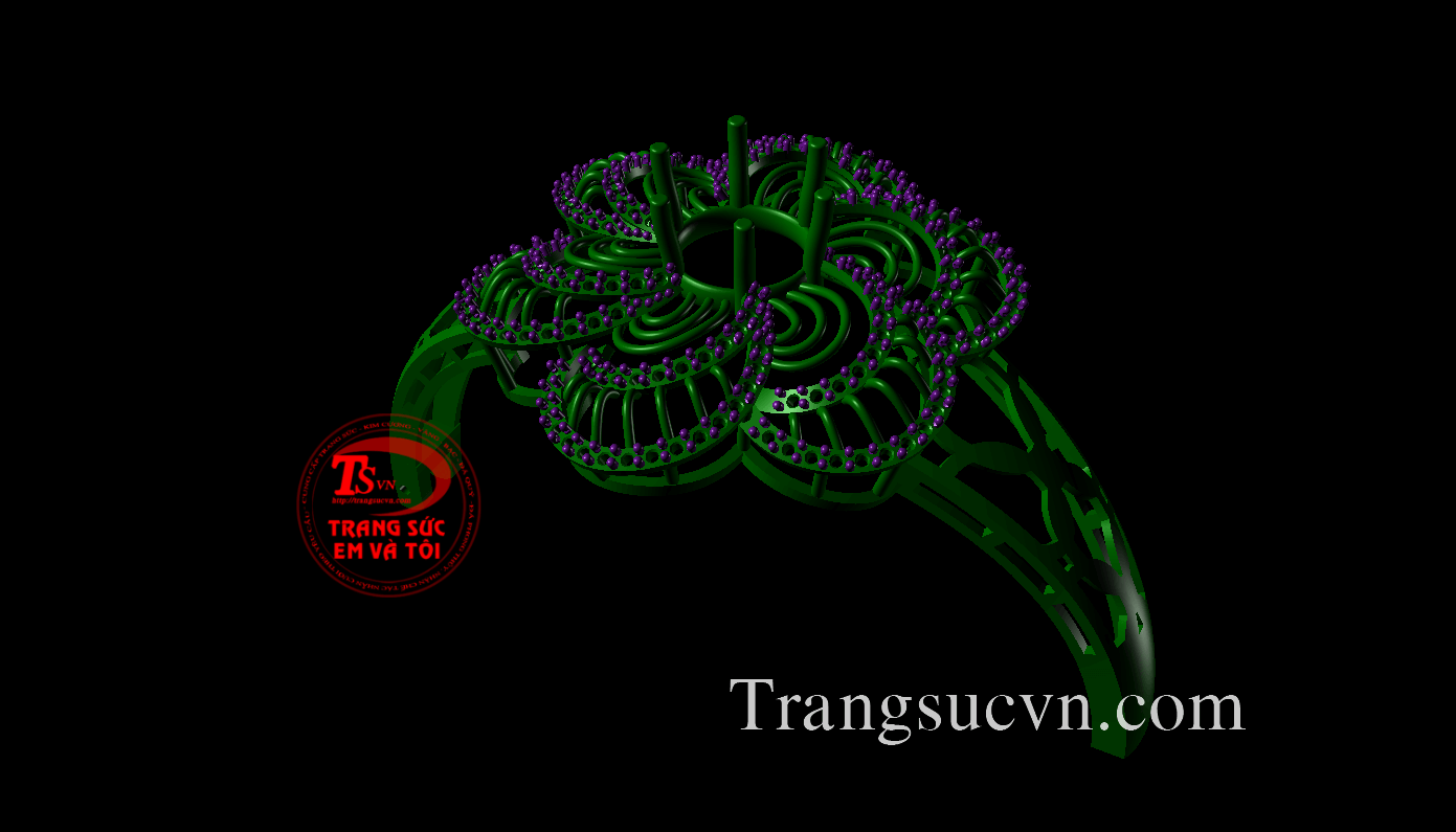 Vòng tay vàng gắn đá, vong tay theo yeu cau 3D