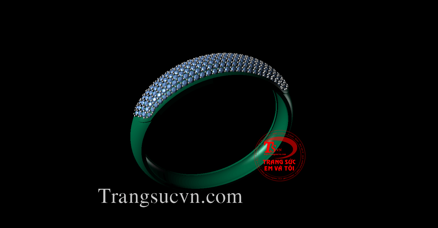 Vòng tay vàng gắn đá, vong tay theo yeu cau 3D