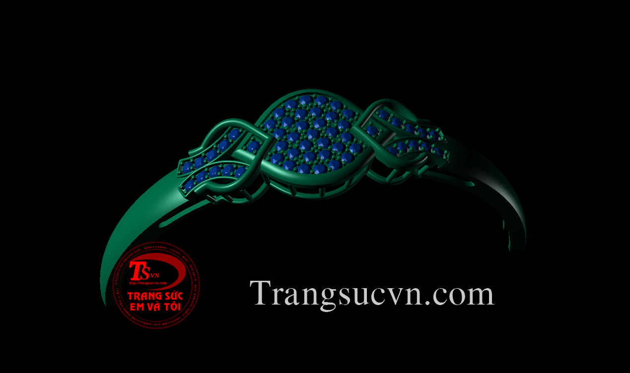 Vòng tay vàng gắn đá, vong tay theo yeu cau 3D