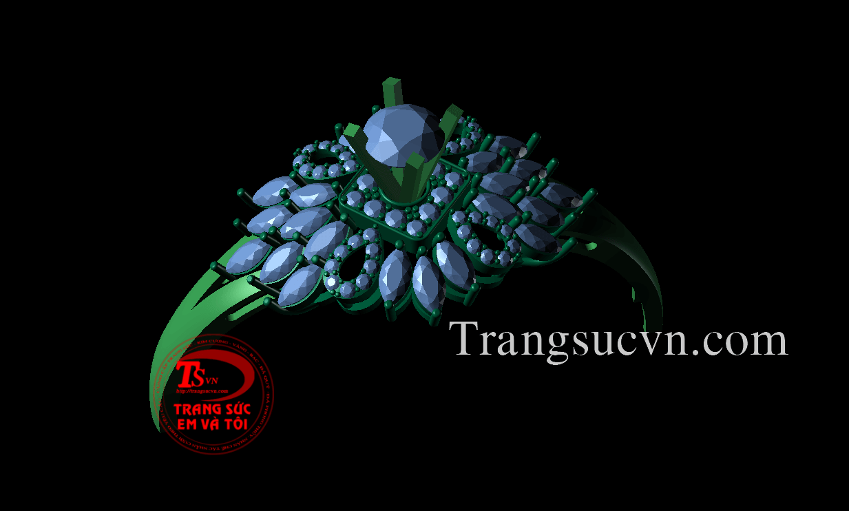 Vòng tay vàng gắn đá, vong tay theo yeu cau 3D