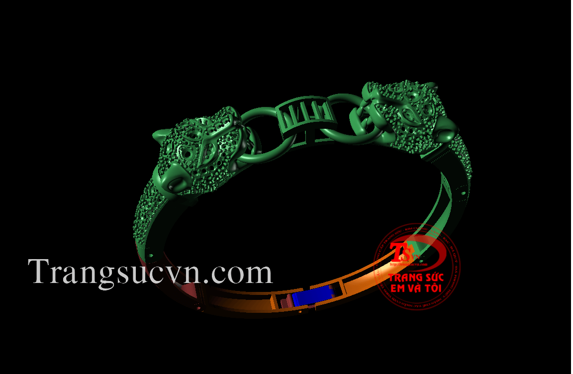 Vòng tay vàng gắn đá, vong tay theo yeu cau 3D