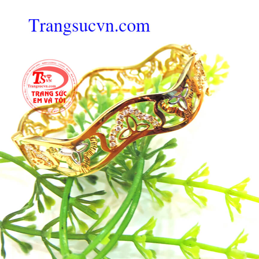 Vòng tay vàng tây đá đẹp, vong tay vang