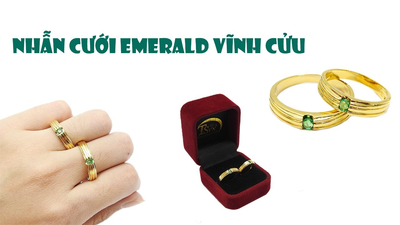Nhẫn cưới Emerald vĩnh cửu Nhẫn cưới Emerald vĩnh cửu