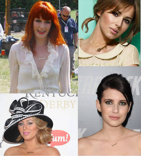 Dây chuyền theo tên, dây chuyền mặt chữ