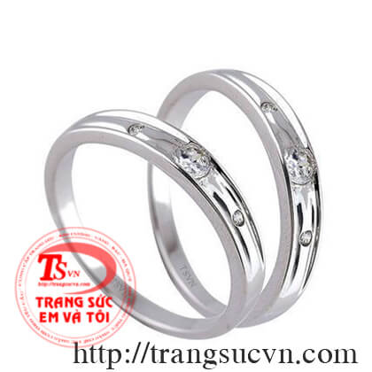 Nhẫn cưới gắn kim cương thiên nhiên nhẫn cưới, nhancuoi
