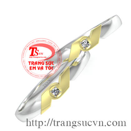 Nhẫn cưới hai màu, nhan cuoi hai mau, nhẫn cưới, dặp nhẫn, nhẫn đôi, nhẫn cưới