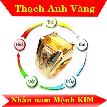 Nhẫn nam mệnh kim, nhẫn vàng mệnh kim, thạch anh vàng Nhẫn nam mệnh kim, nhẫn vàng mệnh kim, thạch anh vàng