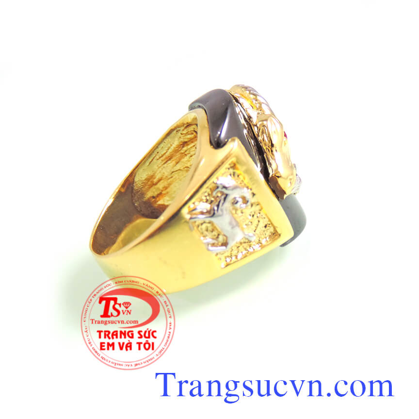 Nhẫn nam vàng tây 10k cho người tuổi mùi, nhẫn vàng