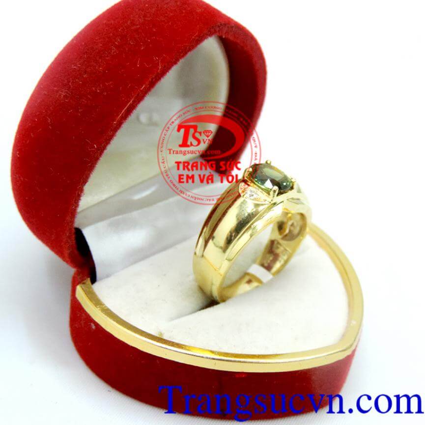 Nhẫn nam sapphire chuối đẹp, Nhẫn nam Sapphire, nhẫn nam đẳng cấp