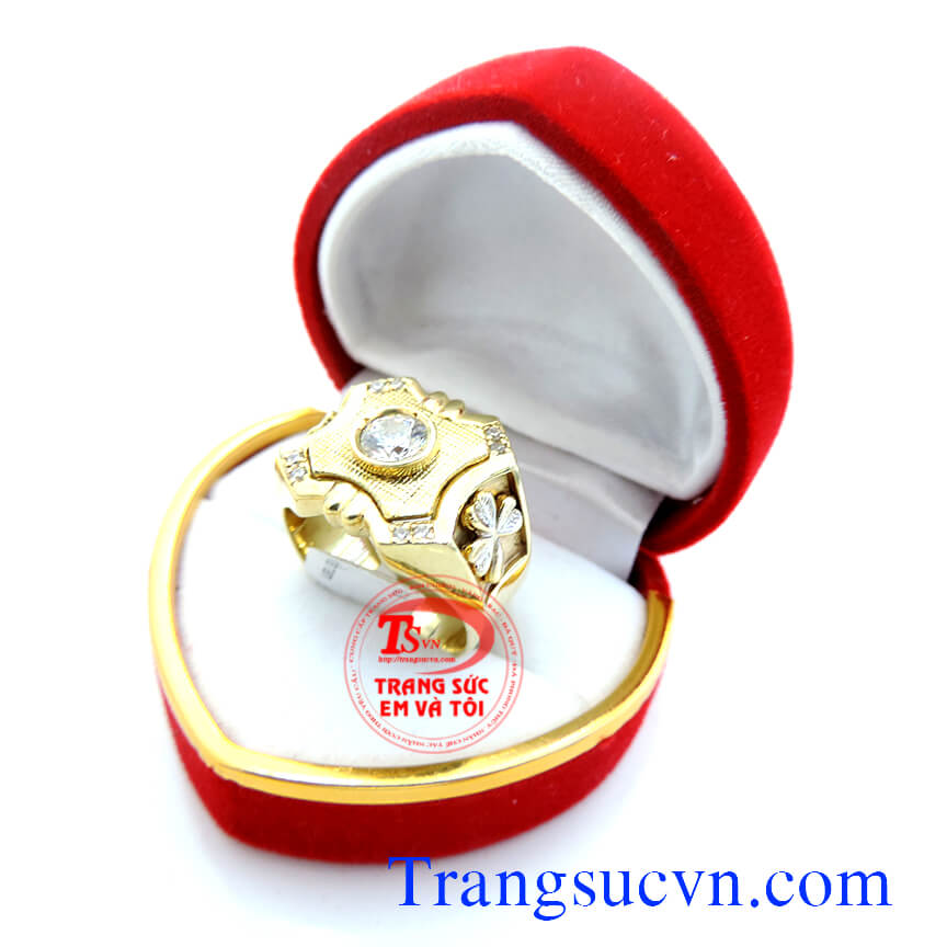 Nhẫn nam vàng tây 10k,  Đặt nhẫn nam vàng tây theo yêu cầu 