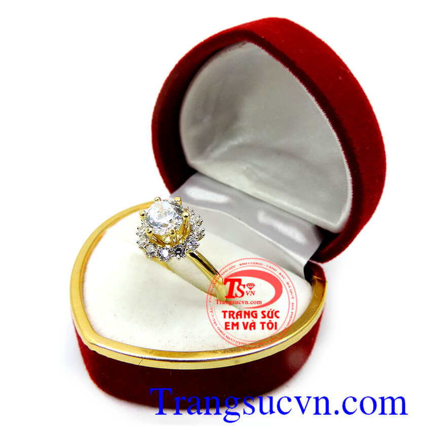 Nhẫn nữ đá quý vàng 10k korea, Nhan nu da quy vang 10k korea