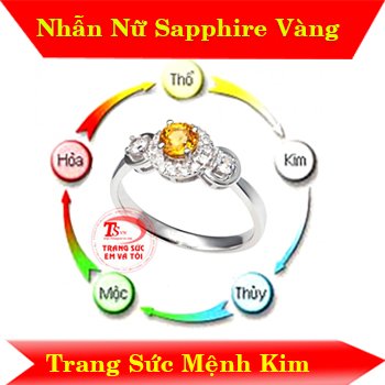 Nhẫn nữ sapphire vàng Nhẫn nữ sapphire vàng