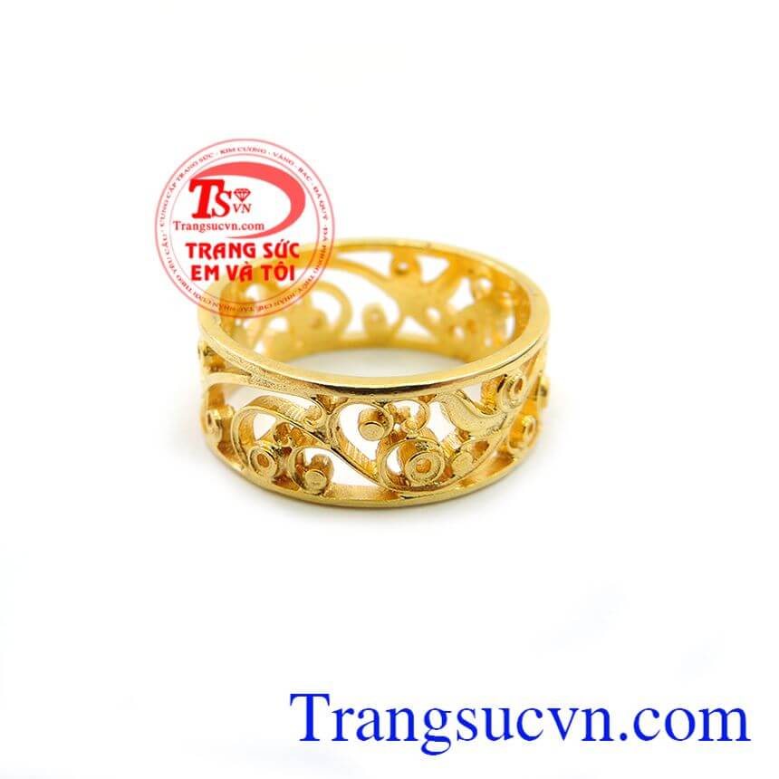 Chiếc Nhẫn Hoa Văn Độc Đáo, Nhẫn Nữ Vàng, nhẫn nữ vàng tây xinh xắn