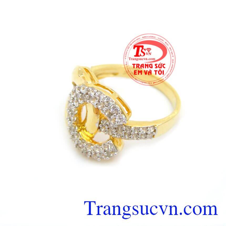 Nhẫn Gắn Đá Xinh, Nhẫn nữ đá quý, nhẫn nữ vàng quý phái