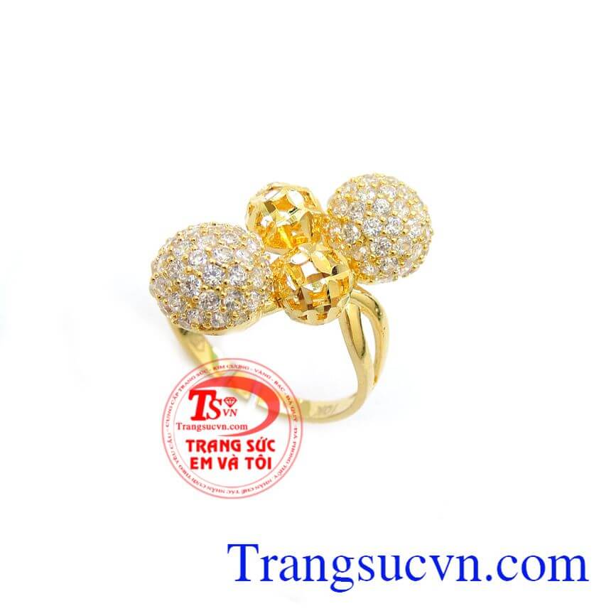 Nhẫn Nữ Gắn Đá Tinh Tế, Nhẫn nữ vàng, nhẫn nữ thời trang phong cách